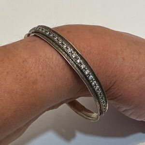 Elegant Silver Spinner Bangle Bracelet